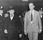 Norman Schwarzkopf (FBI) on left, with Charles Lindbergh.<BR><BR>Governor Hoffman directed Col. Schwarzkopf to continue a thorough and impartial investigation into the kidnapping in an effort to bring all parties involved to justice.