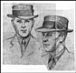 Composite drawing of suspect "John,"<BR><BR>On the evening of April 2, 1932, Lindbergh and Condon drove to a cemetery to meet "John," who claimed to be one of a gang of kidnappers, in order to talk with him and deliver the ransom money.<BR><BR>At trial, Condon was asked:<BR>Q. And who did you give that money to?<BR>A. John.<BR>Q. Who is John?<BR>A. John is Bruno Richard Hauptmann.