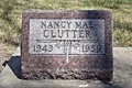 The grave of Nancy Clutter at Valley View Cemetery in Garden City, Kansas.