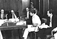 Gary Gilmore talks to the Board of Pardons in November, 1976.<BR><BR>At the hearing, Gilmore said of the efforts by the ACLU and others to prevent his execution: "They always want to get in on the act. I don't think they have ever really done anything effective in their lives. I would like them all -- including that group of reverends and rabbis from Salt Lake City -- to butt out. This is my life and this is my death. It's been sanctioned by the courts that I die and I accept that."