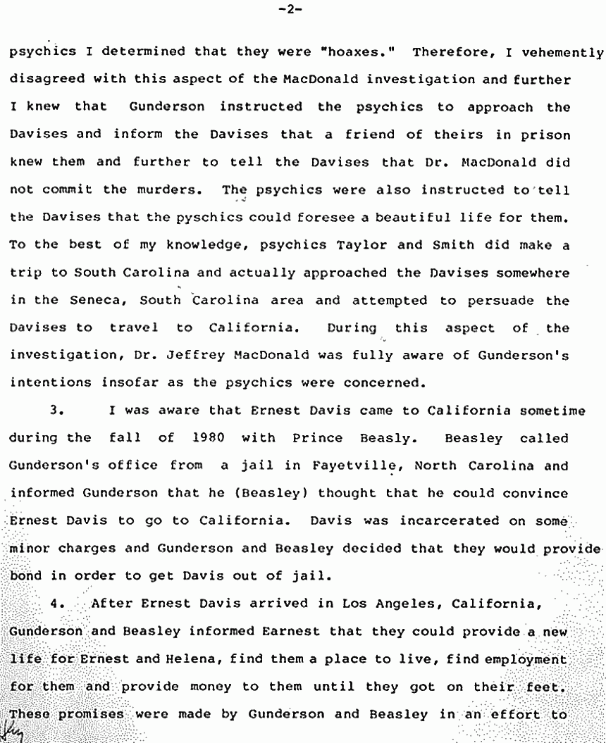 July 3, 1984: Affidavit of Homer Young (FBI, retired) re: Ted Gunderson p. 2 of 4