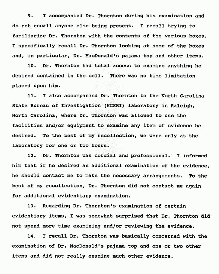 February 18, 1991: Affidavit of Donald Murray (FBI, retired) re: Chain of Custody and Discovery p. 3 of 4