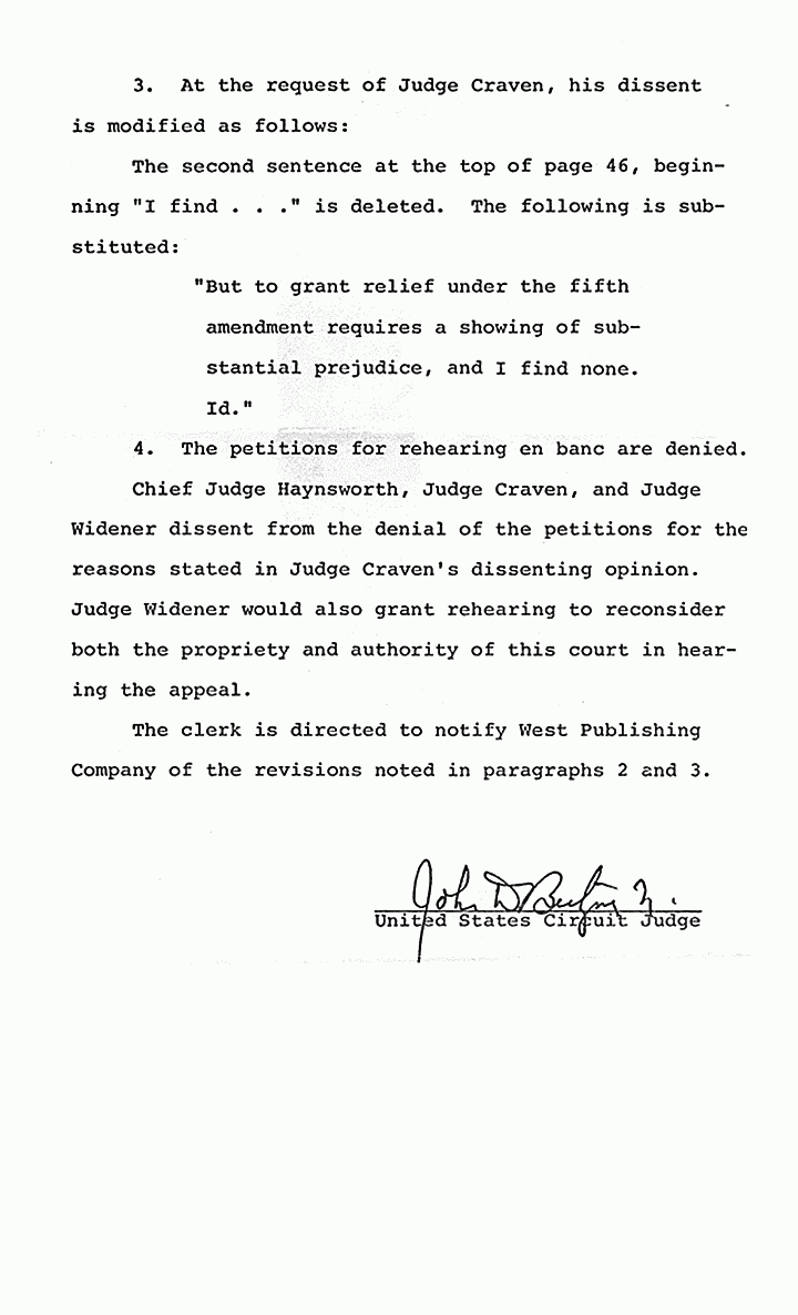 April 30, 1976: U. S. Court of Appeals for the Fourth Circuit; Order, p. 2 of 2