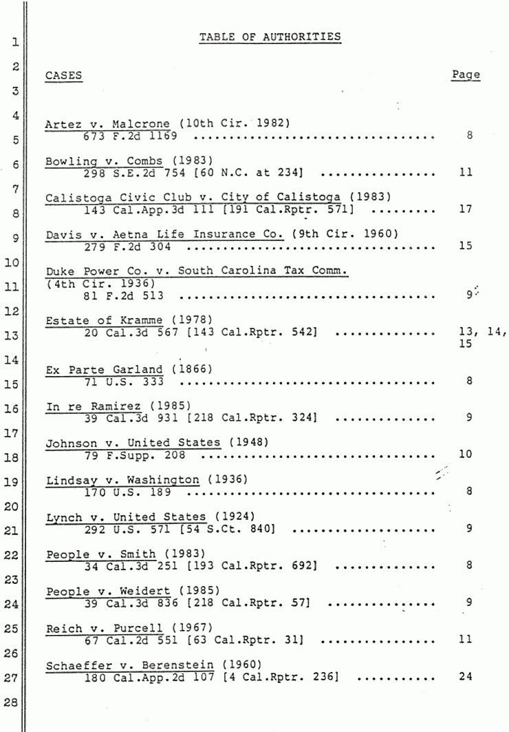 Demurrer Notice re Complaint re Constructive Trust; May 1988 Kassab