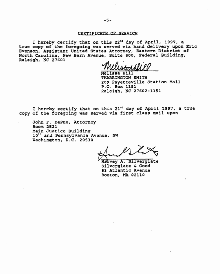 Motion re 28 U.S.C. § 2255 Proceedings and Discovery; April 1997