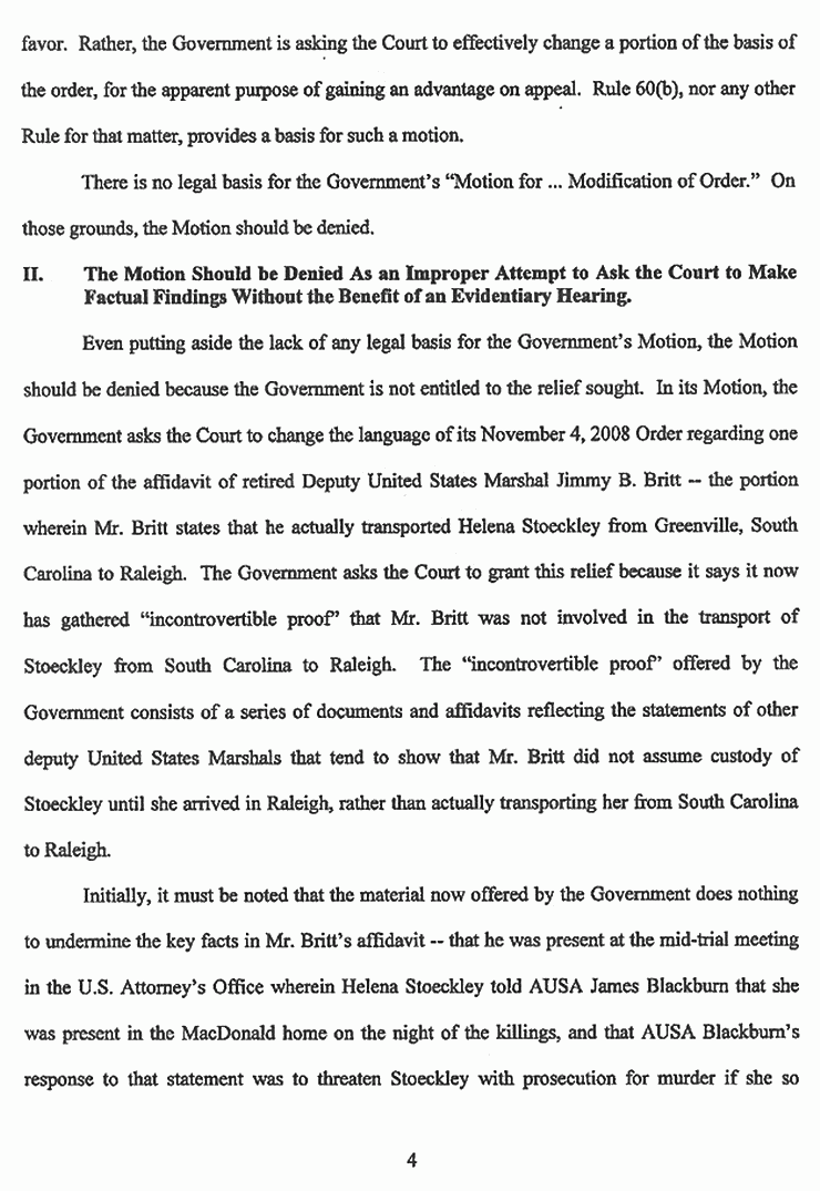 Dec. 1, 2008: Movant's Opposition to Government's Motion for Publication and Modification of Nov. 4, 2008 EDNC Order, p. 4 of 7