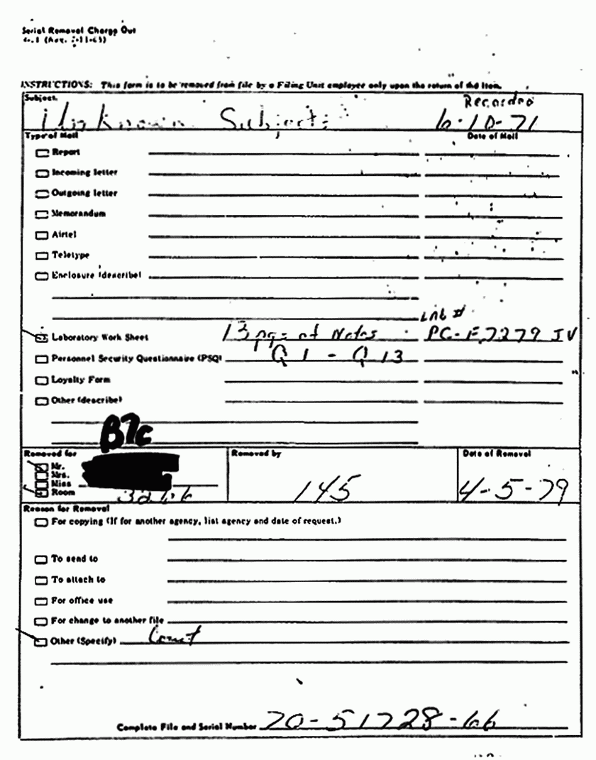 July 2, 1971: FBI Laboratory Report (Paul Stombaugh) re: Results of examinations on clothing, p. 6 of 6 July 2, 1971: FBI Laboratory Report (Paul Stombaugh) re: Results of examinations on clothing, p. 6 of 6