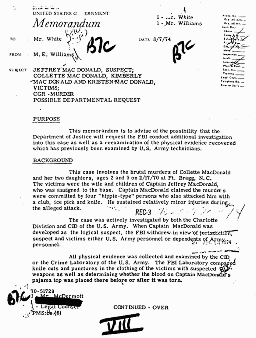 FBI memo re: DOJ's possible request for further investigation | Jeffrey ...