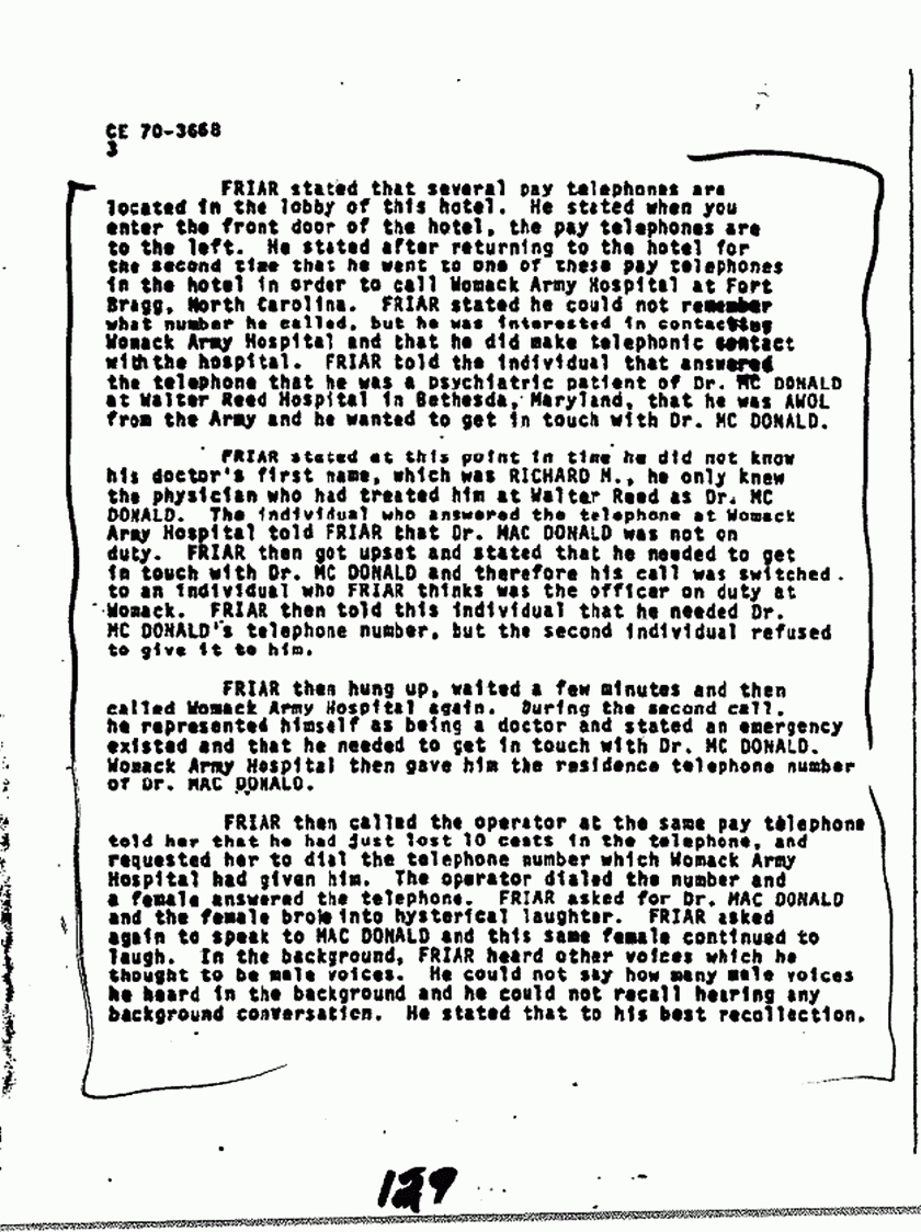 August 20, 1979: FBI File re: Investigative activity reported Aug. 17, 1979, re: James Earl Friar, p. 3 of 5