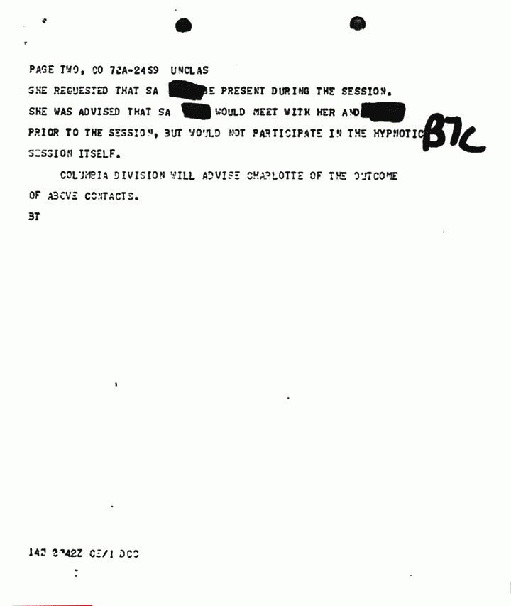 May 23, 1982: FBI Inter-Agency Memo re: Helena Stoeckley, p. 2 of 2