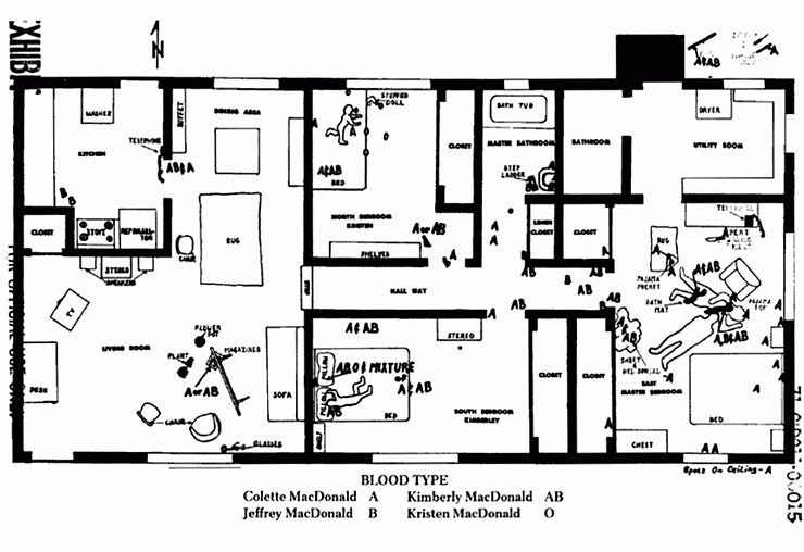 1979: Trial exhibit diagram of 544 Castle Drive (U.S. Government image)