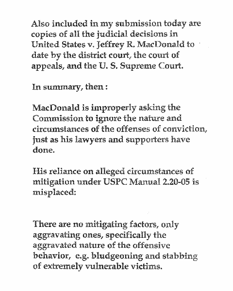 May 10, 2005: Oral statement by Brian Murtagh at Jeffrey MacDonald's parole hearing, p. 3 of 7