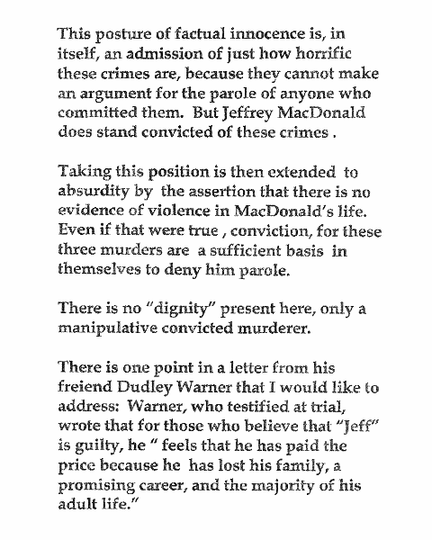 May 10, 2005: Oral statement by Brian Murtagh at Jeffrey MacDonald's parole hearing, p. 5 of 7