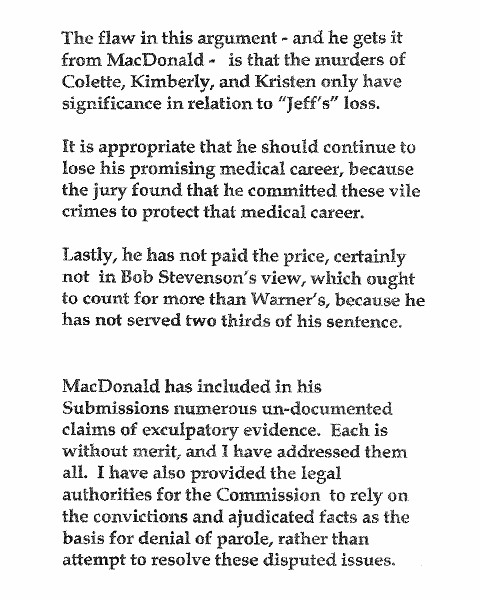 May 10, 2005: Oral statement by Brian Murtagh at Jeffrey MacDonald's parole hearing, p. 6 of 7