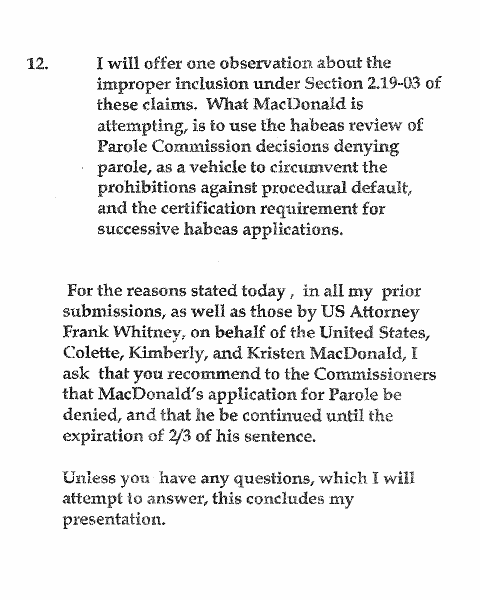 May 10, 2005: Oral statement by Brian Murtagh at Jeffrey MacDonald's parole hearing, p. 7 of 7