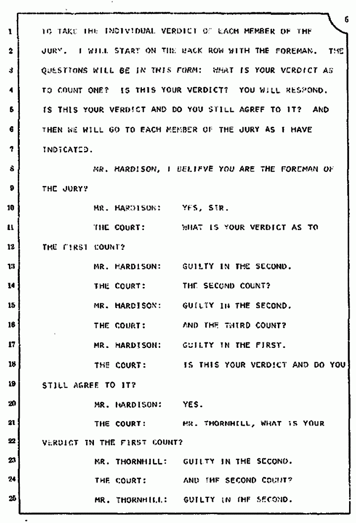 Jury Verdict and Polling of the Jury, p. 6 of 11