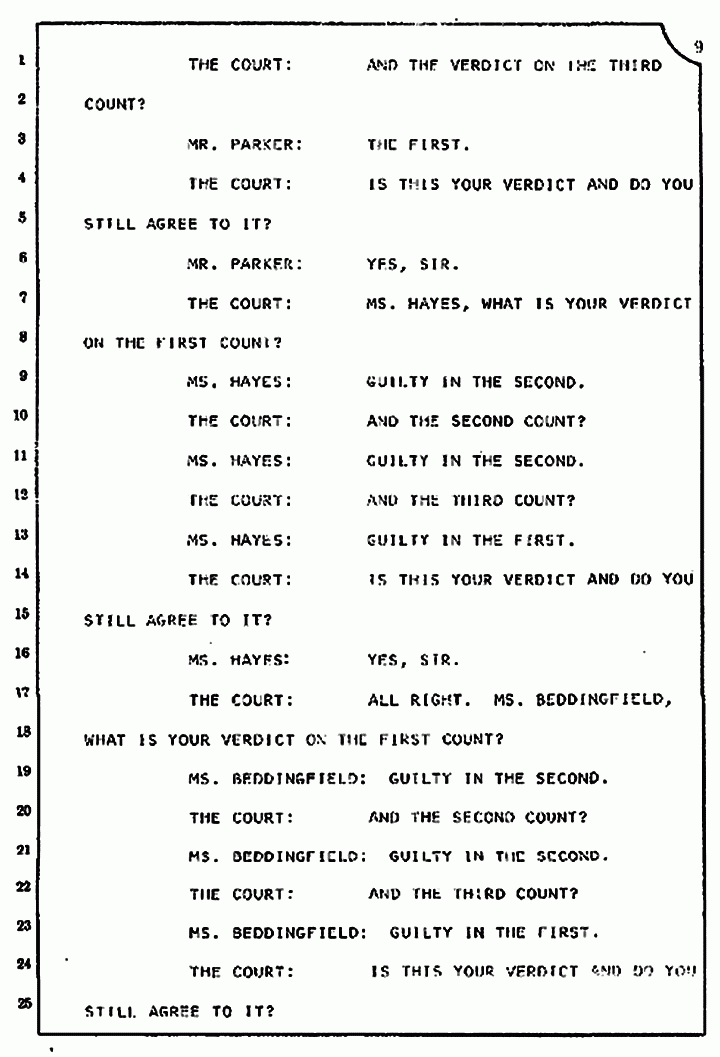 Jury Verdict and Polling of the Jury, p. 9 of 11