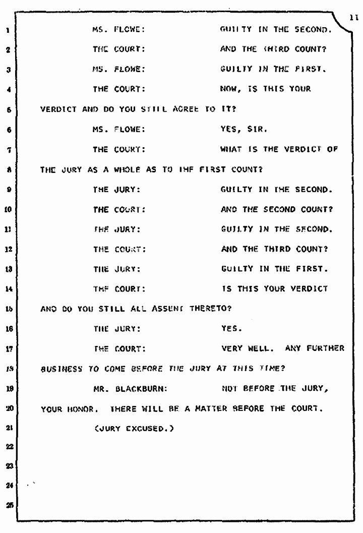 Jury Verdict and Polling of the Jury, p. 11 of 11